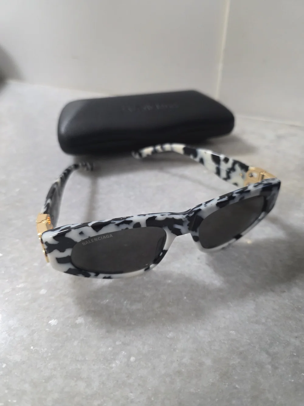 Balenciaga Cat Eye Havana Gold Grey Sunglasses